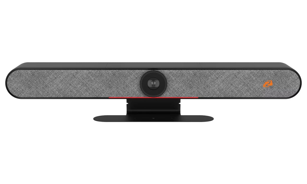 Intelligent 4K  All-In-One Auto Tracking Video Bar with /-C and 20W Speakers/6- Microphones (Black)