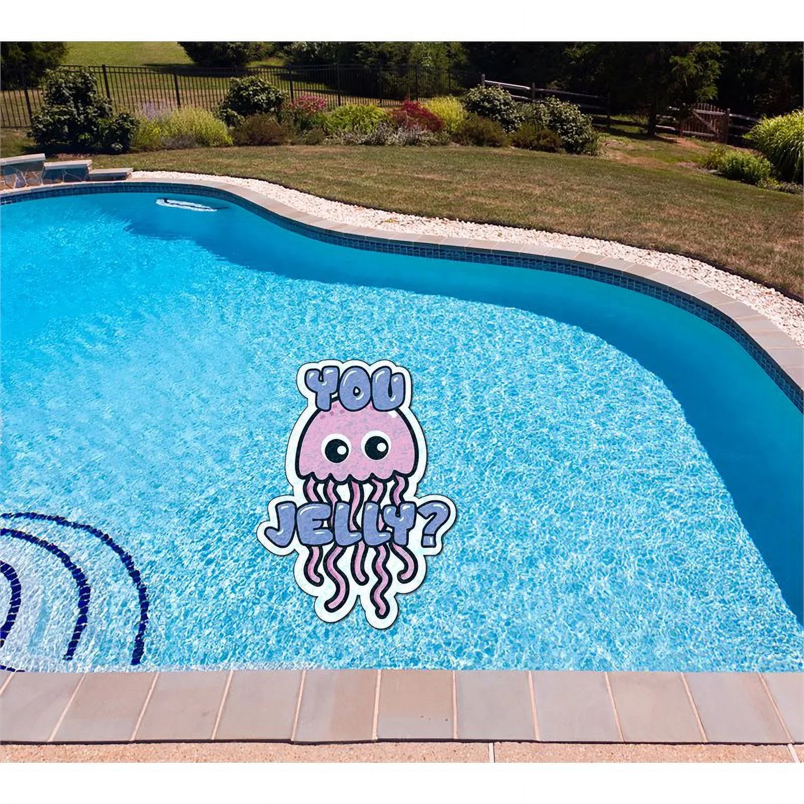 Slick Woody's 60" You Jelly Vinyl Underwater Pool Mat Tattoo in Pink/Purple