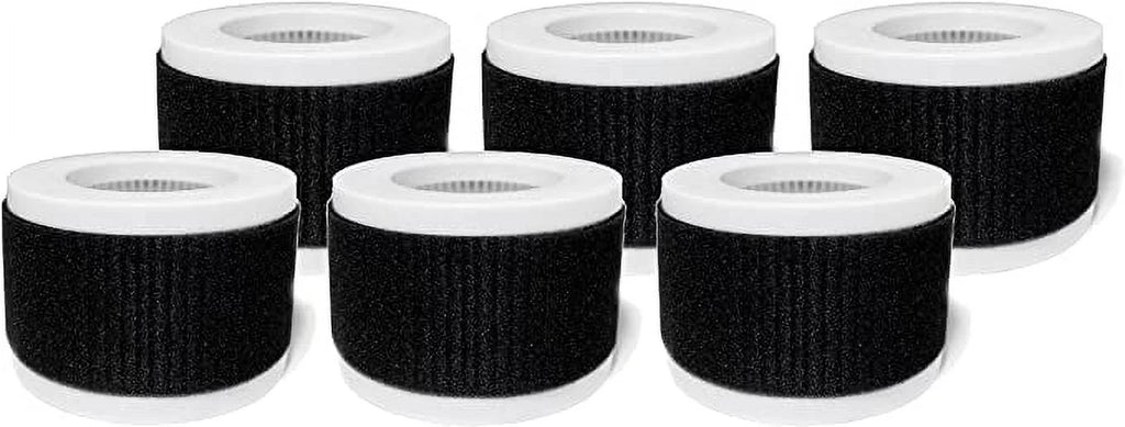 Nispira 2-in-1 True  Replacement Filters Compatible with Pro Breeze Mini Air Purifier -P02, 6 Packs