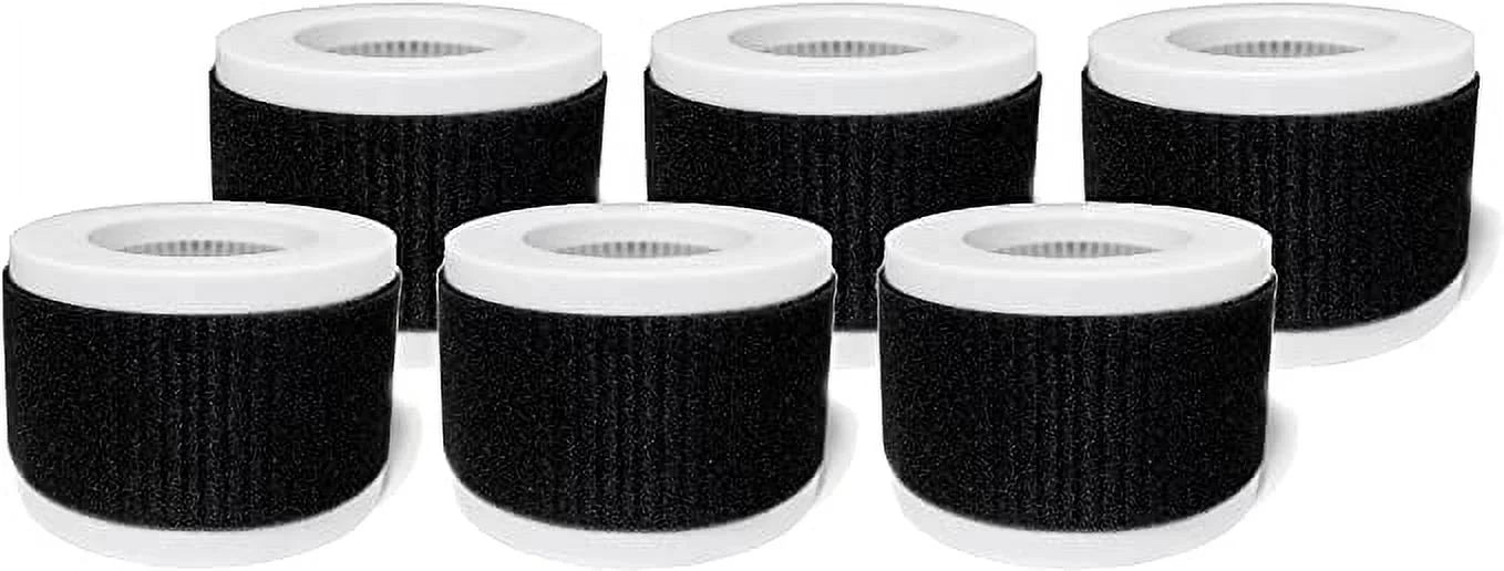 Nispira 2-in-1 True  Replacement Filters Compatible with Pro Breeze Mini Air Purifier -P02, 6 Packs