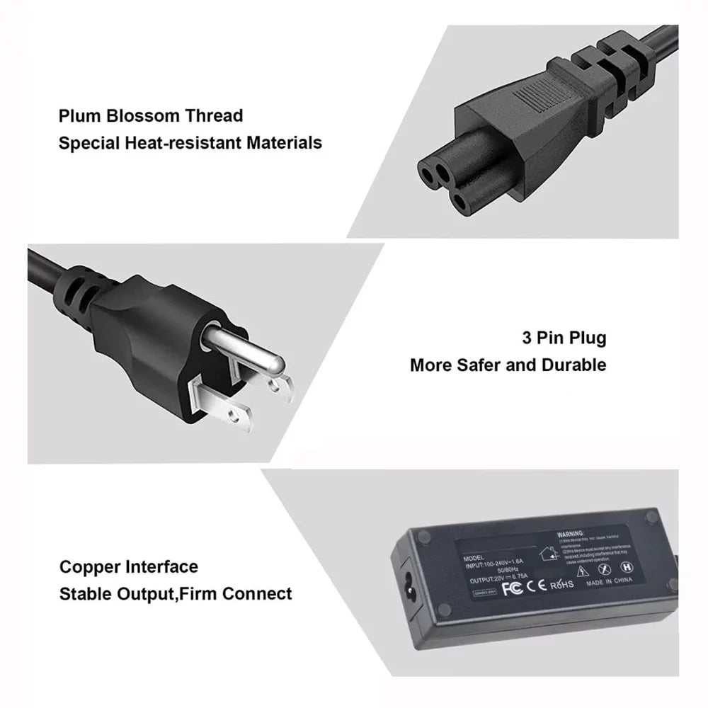 '-Geek 135W  Power Supply Adapter Charger for Lenovo Y40-70 Y50-70 Y50-80 Mains