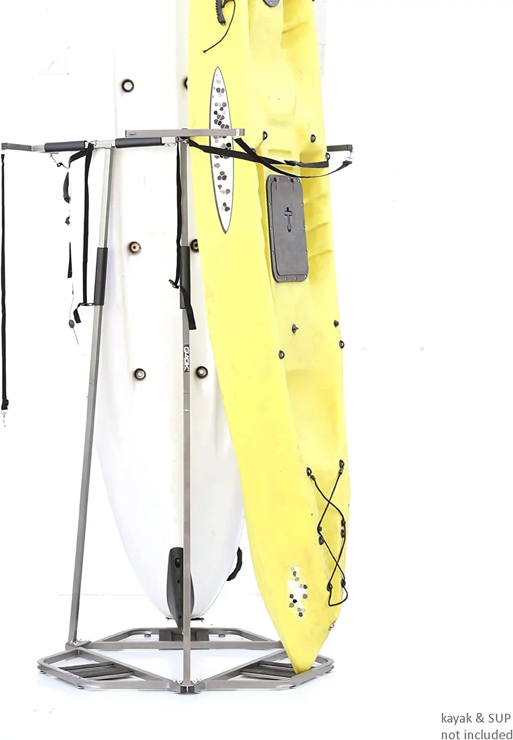 Glacik  27.5 in. Vertical Storage Rack for 3 Kayak &  Paddle Boards, Grey