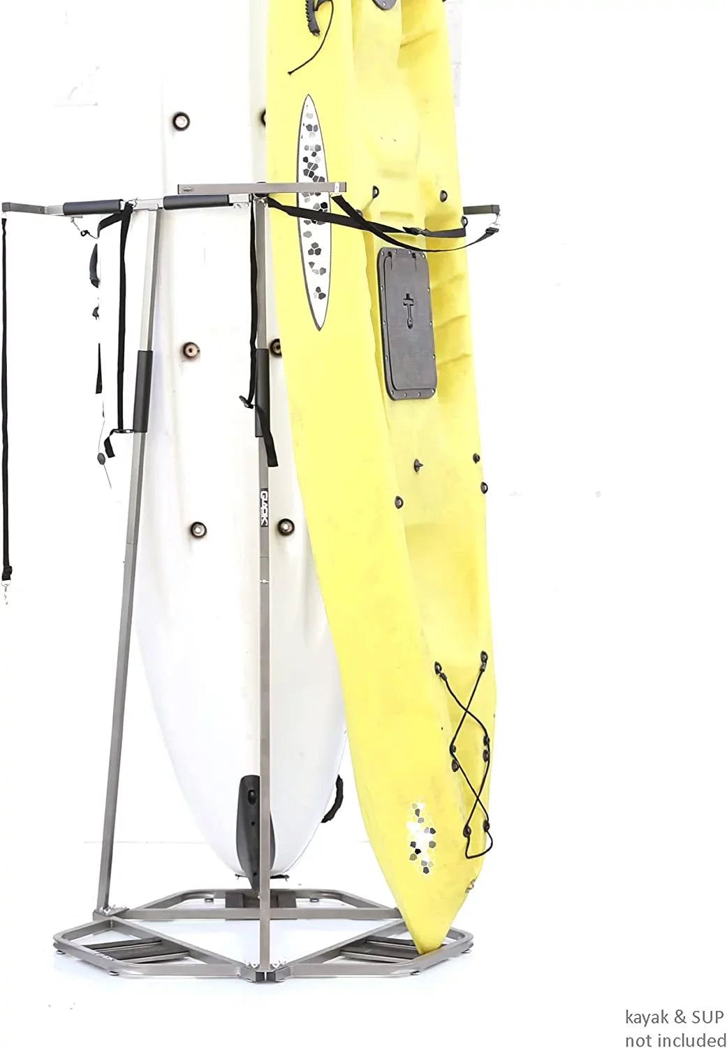 Glacik  27.5 in. Vertical Storage Rack for 3 Kayak &  Paddle Boards, Grey