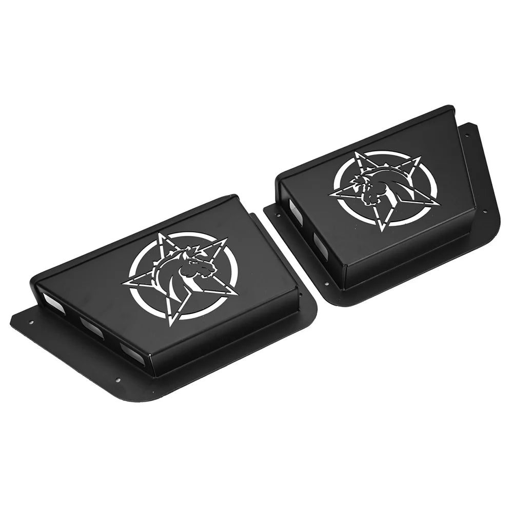 Rear Door Panel Pocket Organizer Box for Ford for Bronco 2/4 Door 2021+(- ), Black Metal Water Proof Dust Proof Scratch Resistance,1 Pair