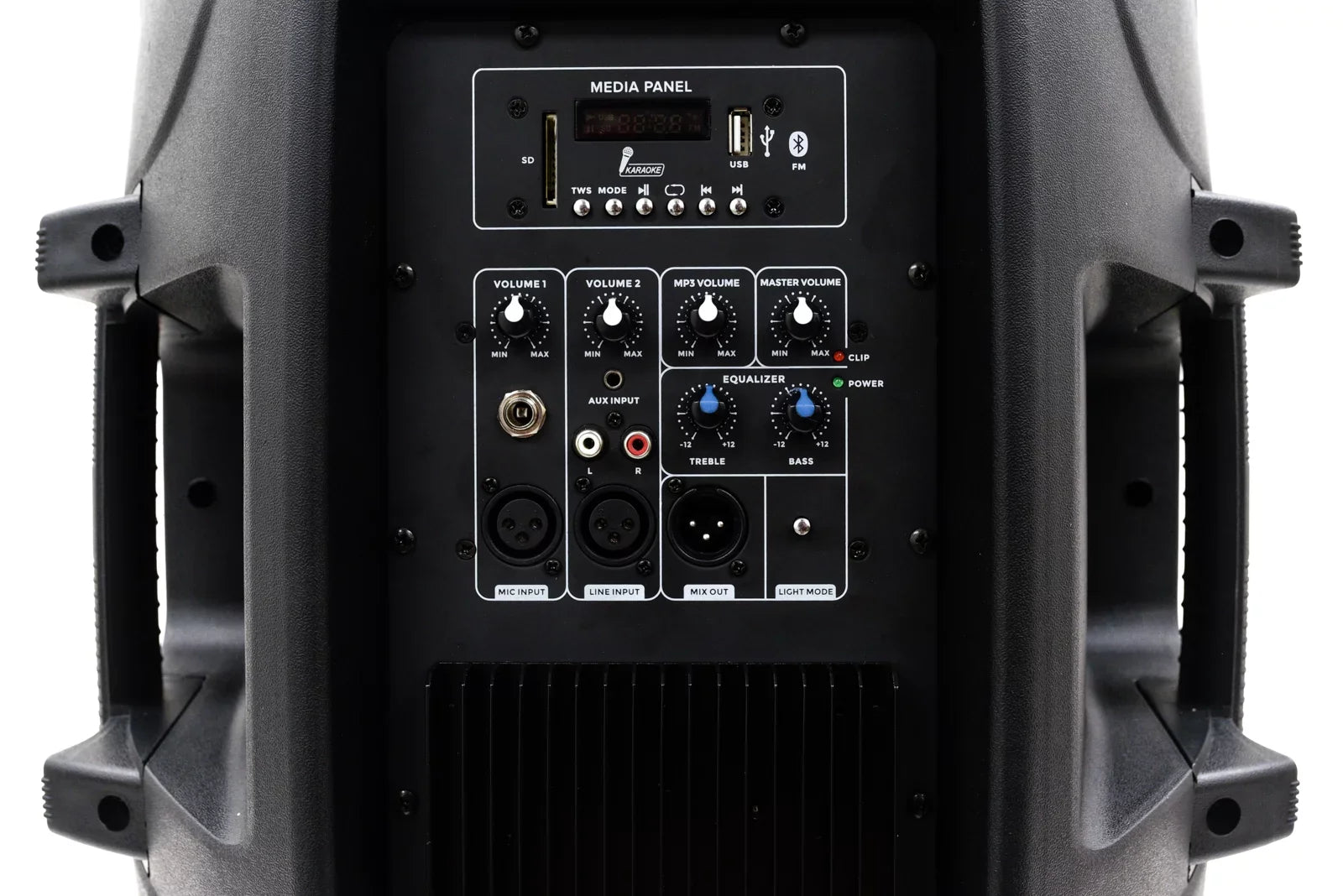 Seismic Audio -KP15BTH Active 15 Inch  Home Karaoke Bluetooth Party Speaker  System with Stand,  Lights, Microphone, Cable and Remote