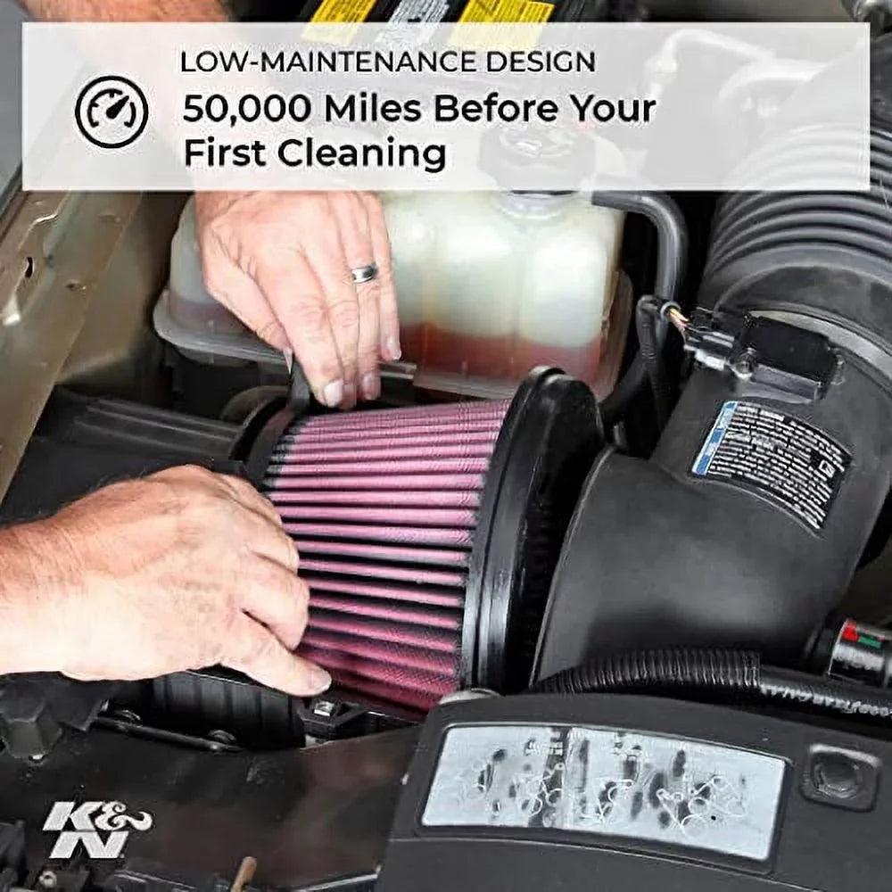 K&N Universal Clamp-On Engine Air Filter: Washable and Reusable: Round Tapered; 6 in (152 mm) Flange ; 8.5 in (215.9 mm) Height; 7.5 in (191 mm) Base; 5 in (127 mm) Top , -1041