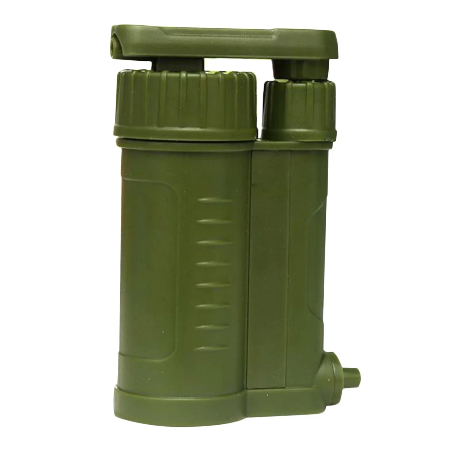 Portable Water Filter, Personal Camping Water, with Internal Carbon and Filter Assembly, Fiber Membrane