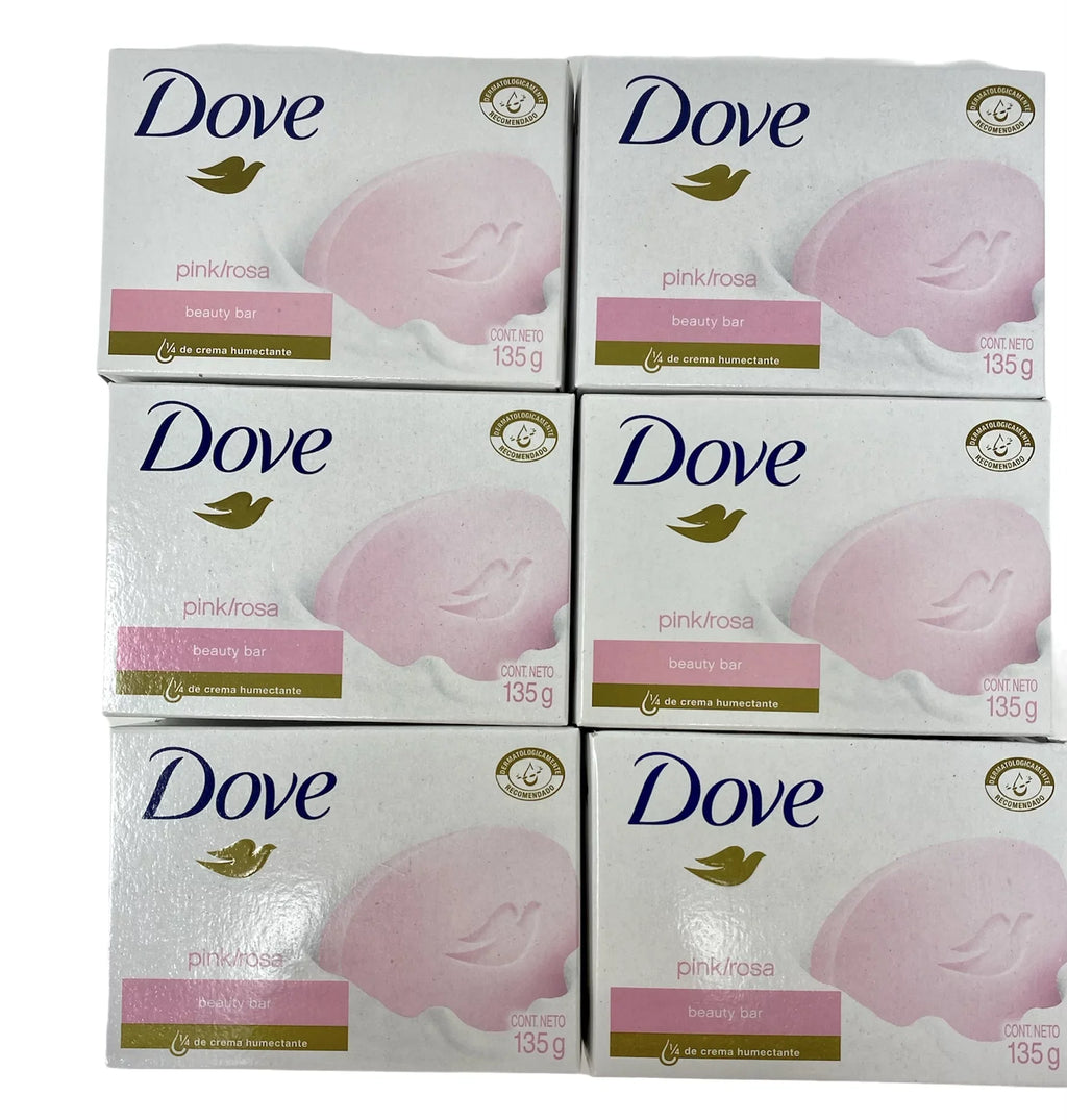 Dove Beauty Cream Bar Pink, 1/4 Moisturizing Cream, 4.75 oz Pack Of 6