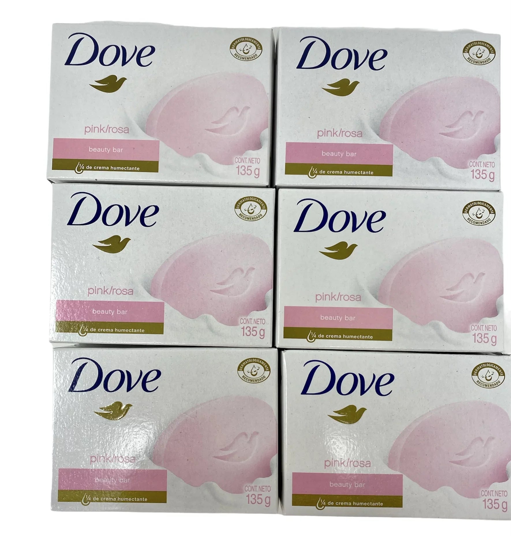 Dove Beauty Cream Bar Pink, 1/4 Moisturizing Cream, 4.75 oz Pack Of 6