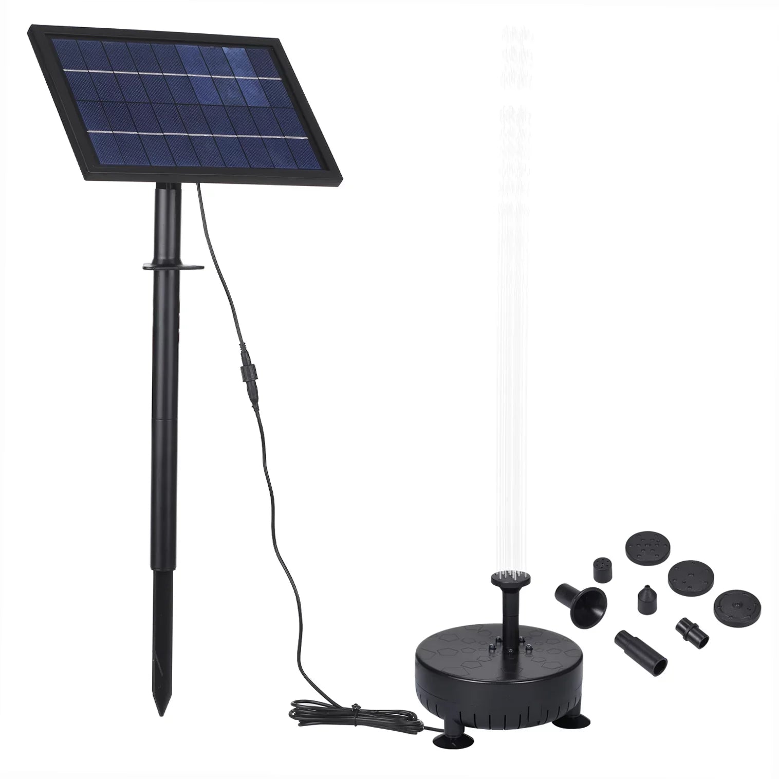 Arealer 10V8W Solar Powered Fountain Pump Pump with Adjustable Solar Panel  Birdbath Fountain Pump Fountain Panel Kit for FishSmall Pond Garden Patio Lawn Pool