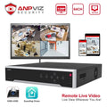 Anpviz 4K 12MP 64CH PoE Network Video Recorder , Embedded Plug & Play for 24/7 Video Recording, / Simultaneous Output