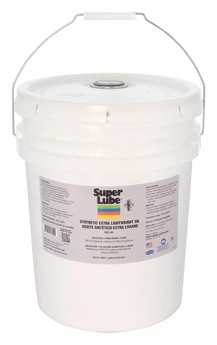 Super Lube Synthetic Oil, 46, 5 gal,Pail  53050