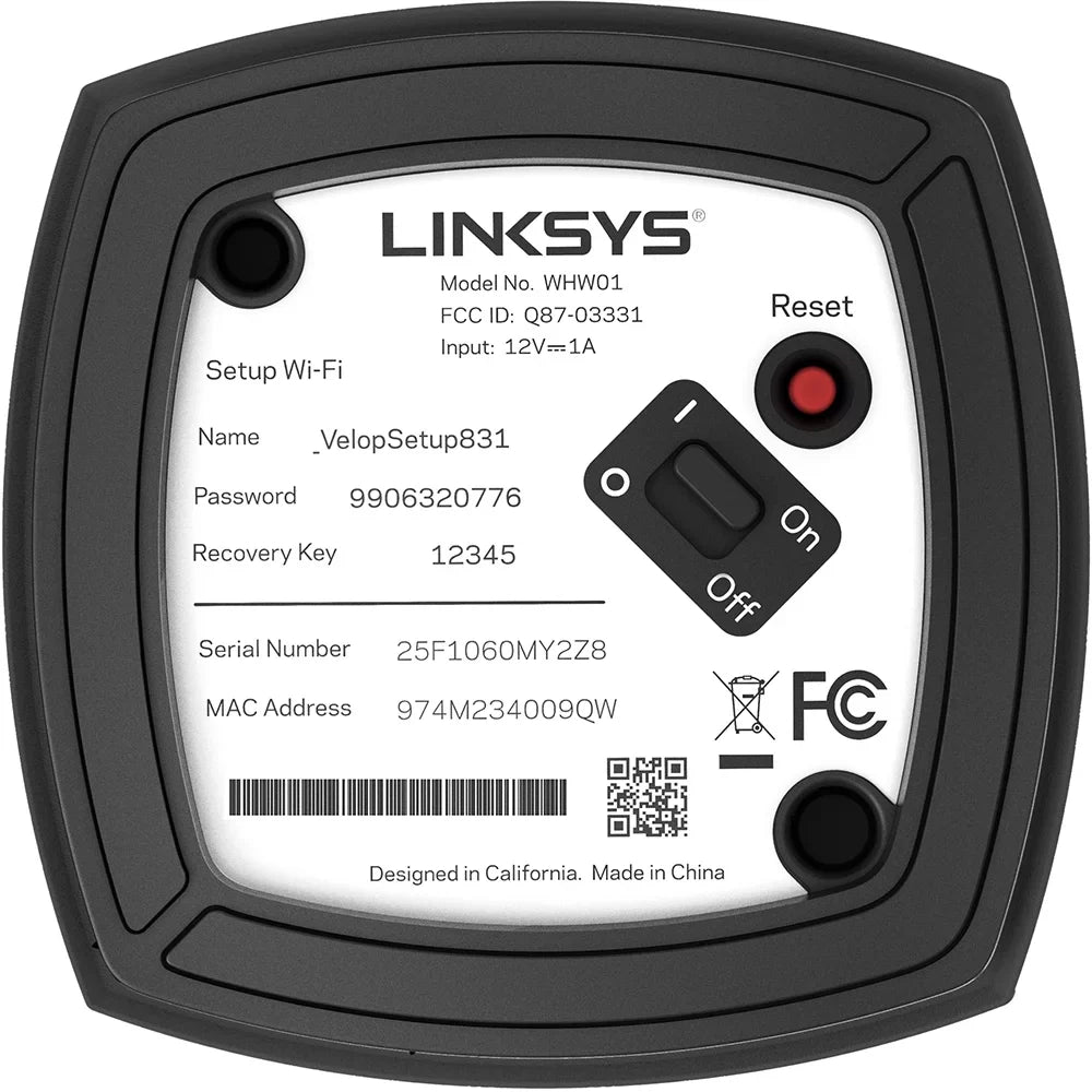Linksys Velop Dual Band AC1200 Mesh Wi-Fi System 1 Pack Expandable Coverage Up to 1.500 Sq Ft Router Replacement