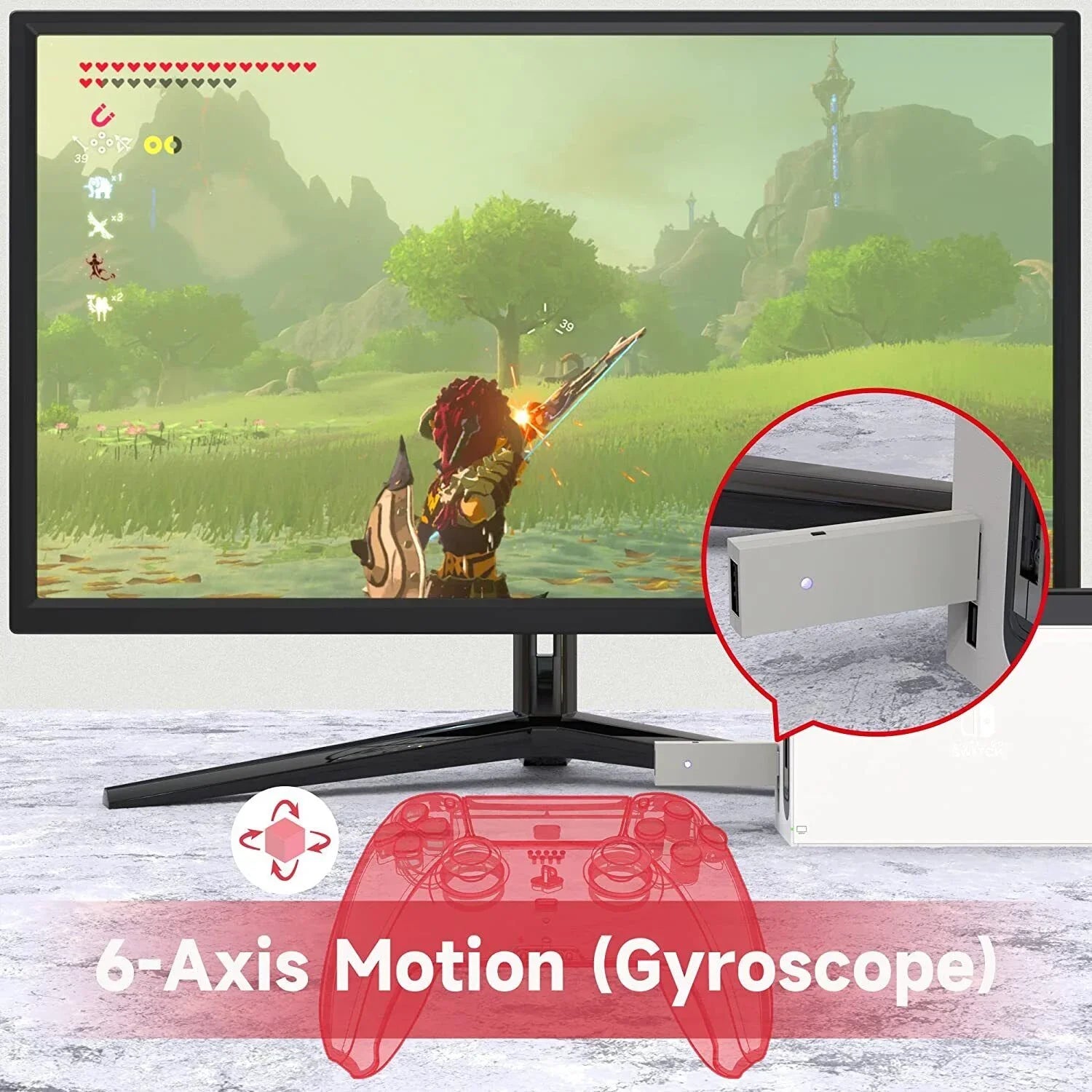 Magic  Wireless Bluetooth Controller Adapter for Switch, PS5, Xbox