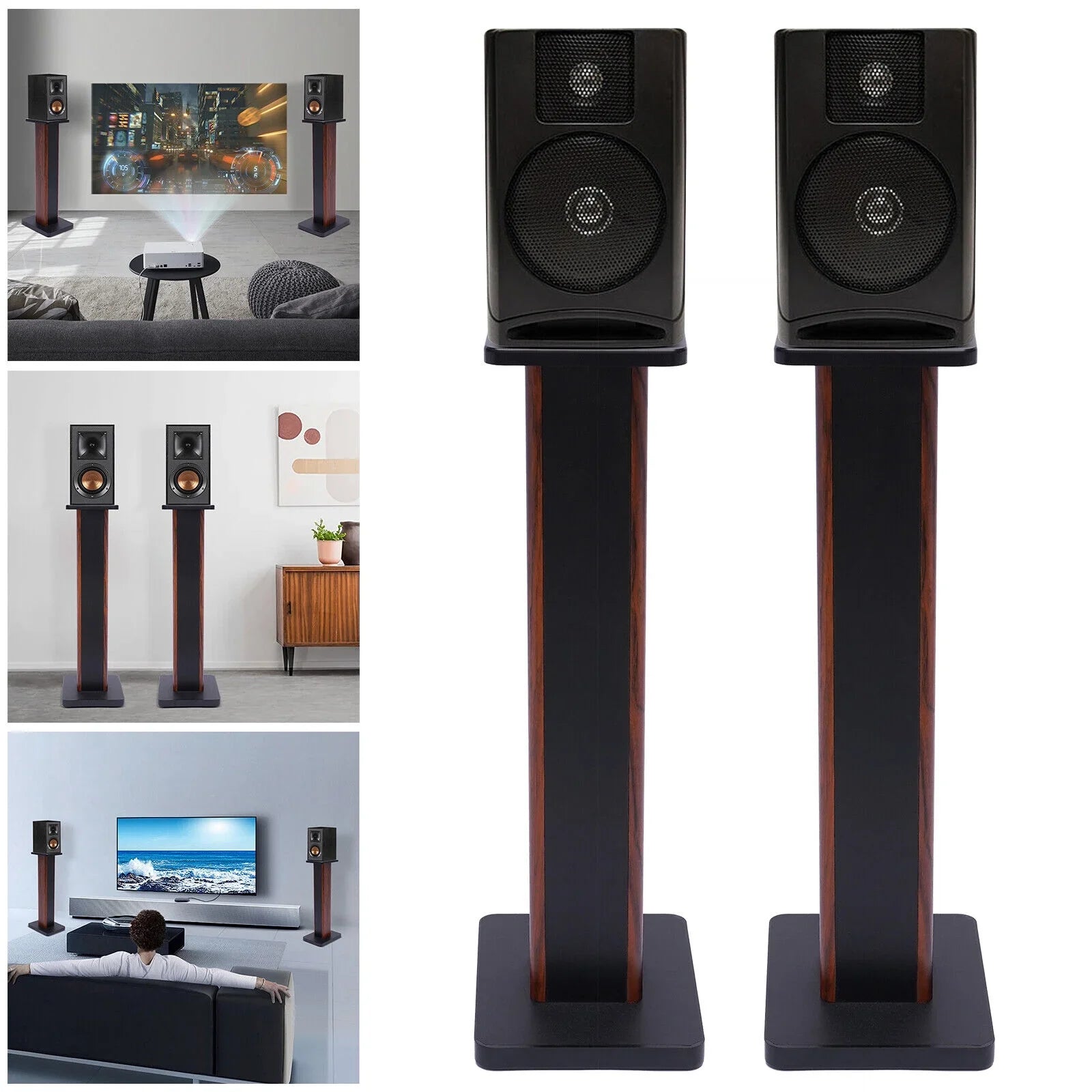 2x28" Studio Speaker Holder Monitor Stands Home Theater Multimedia Speaker Stand
