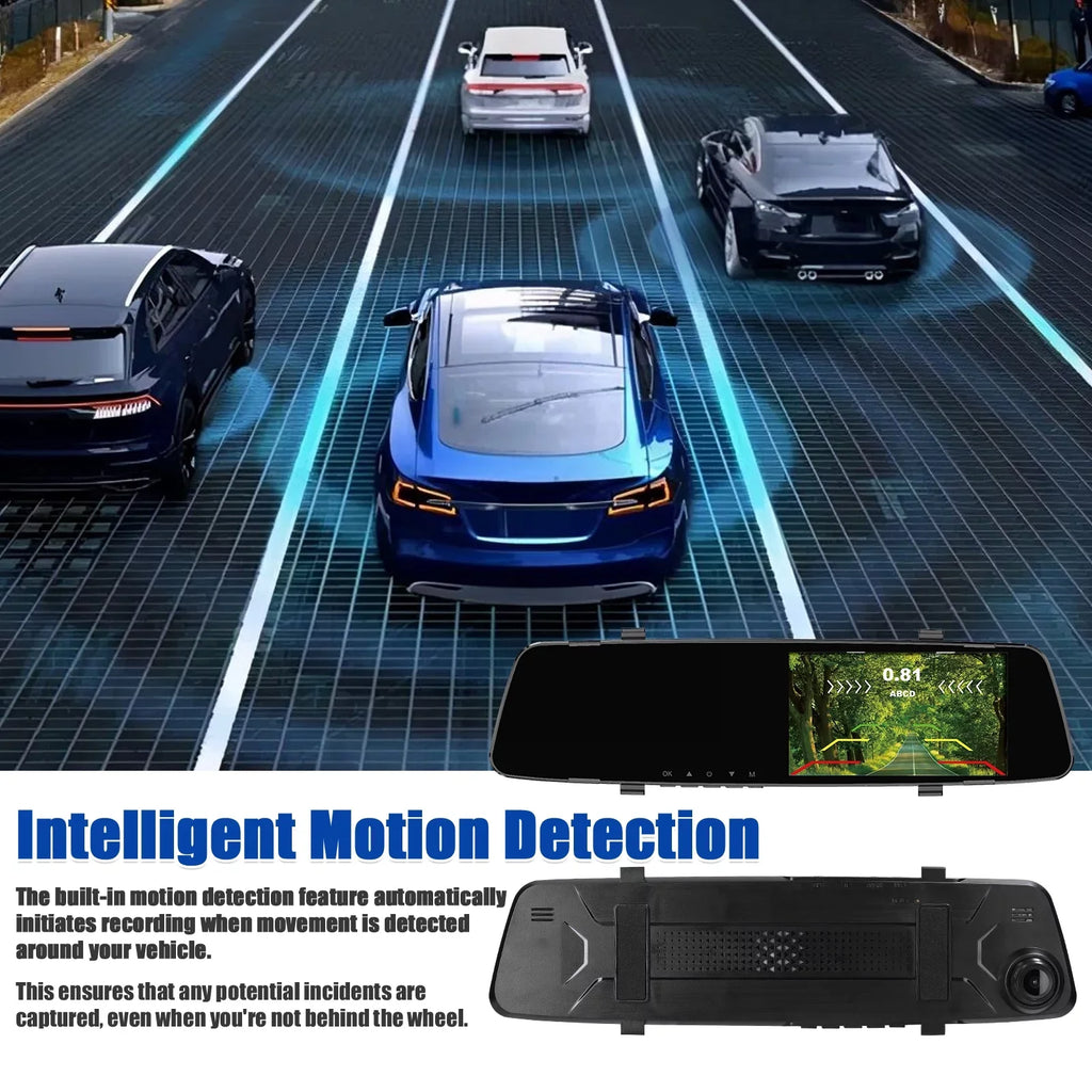 Apexeon Dash Camera,Reco Support Camera 4.3 Inch Screen Reverse Radars Rear Dual Dash Camera 1080P  Dash Cam Rear Nebublu