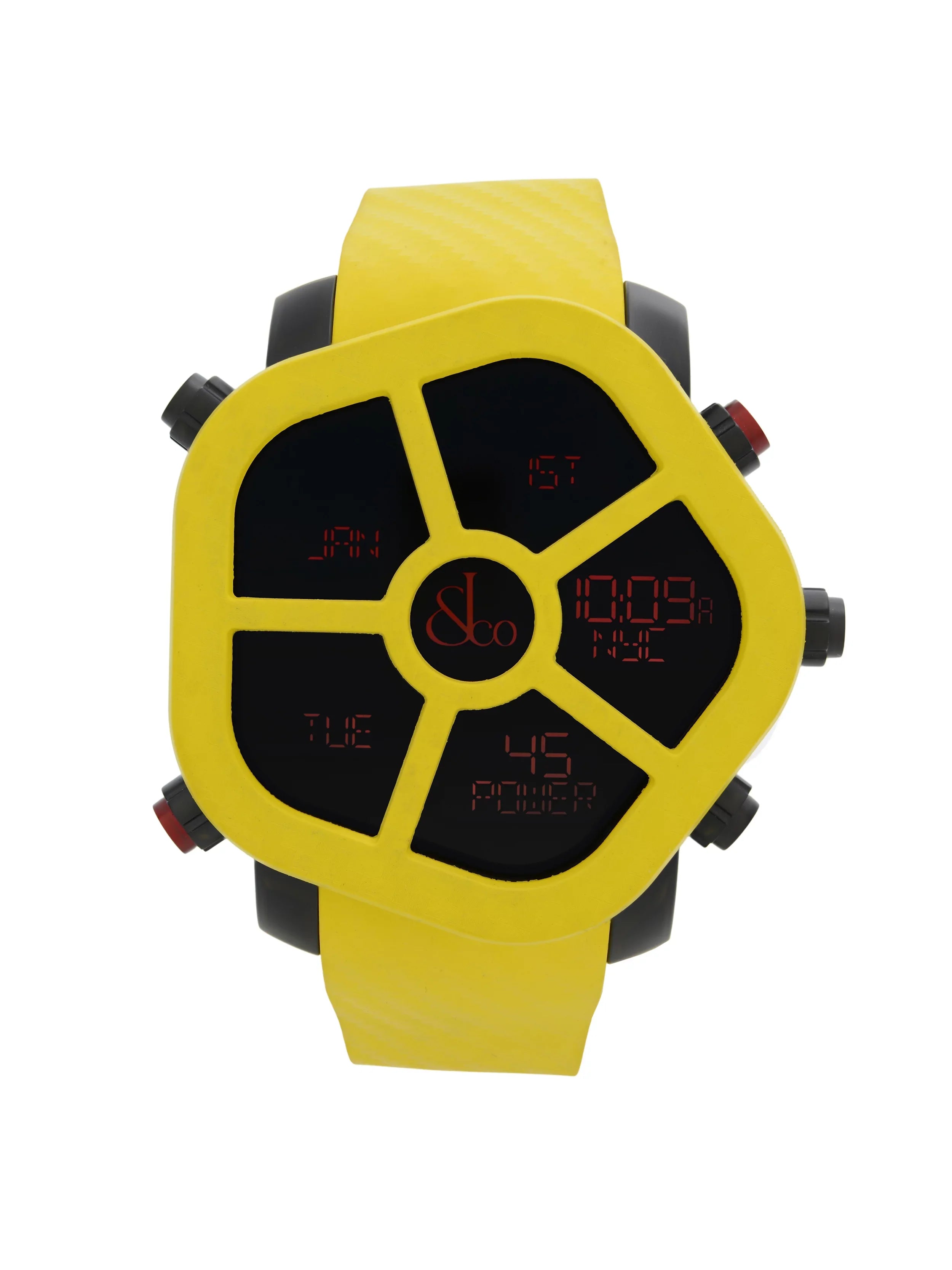 Jacob & Co. Ghost Steel Carbon Bezel Yellow Quartz Watch GH100.11...ANH4D