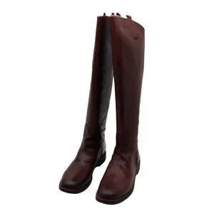 Franco Sarto Womens Burgundy Stitch Detailing Padded Meyer Almond Toe Block Heel(Size 9 )