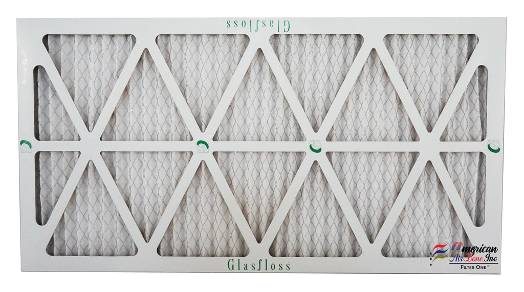 Glasfloss 14x30x1 -  10 -Qty:12 - Furnace Air Filter - Made in  (Actual Size: 13.5 x 29.5x7/8 inch)