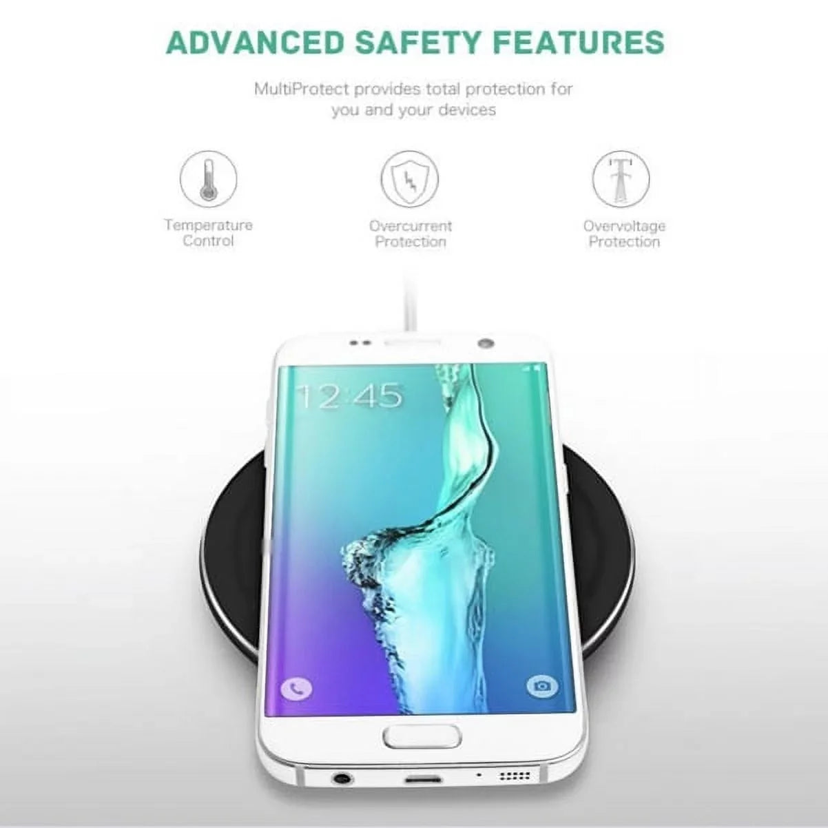 10W Fast Charging Ultra Slim Wireless Charger Pad w 18W Compact Adaptive Fast  Home Wall  Charger K3K for Nokia Lumia 1020 - Razer Phone 2 - Samsung Galaxy S9+ S9, S8+ S8 S7 S6 Edge+ Edge