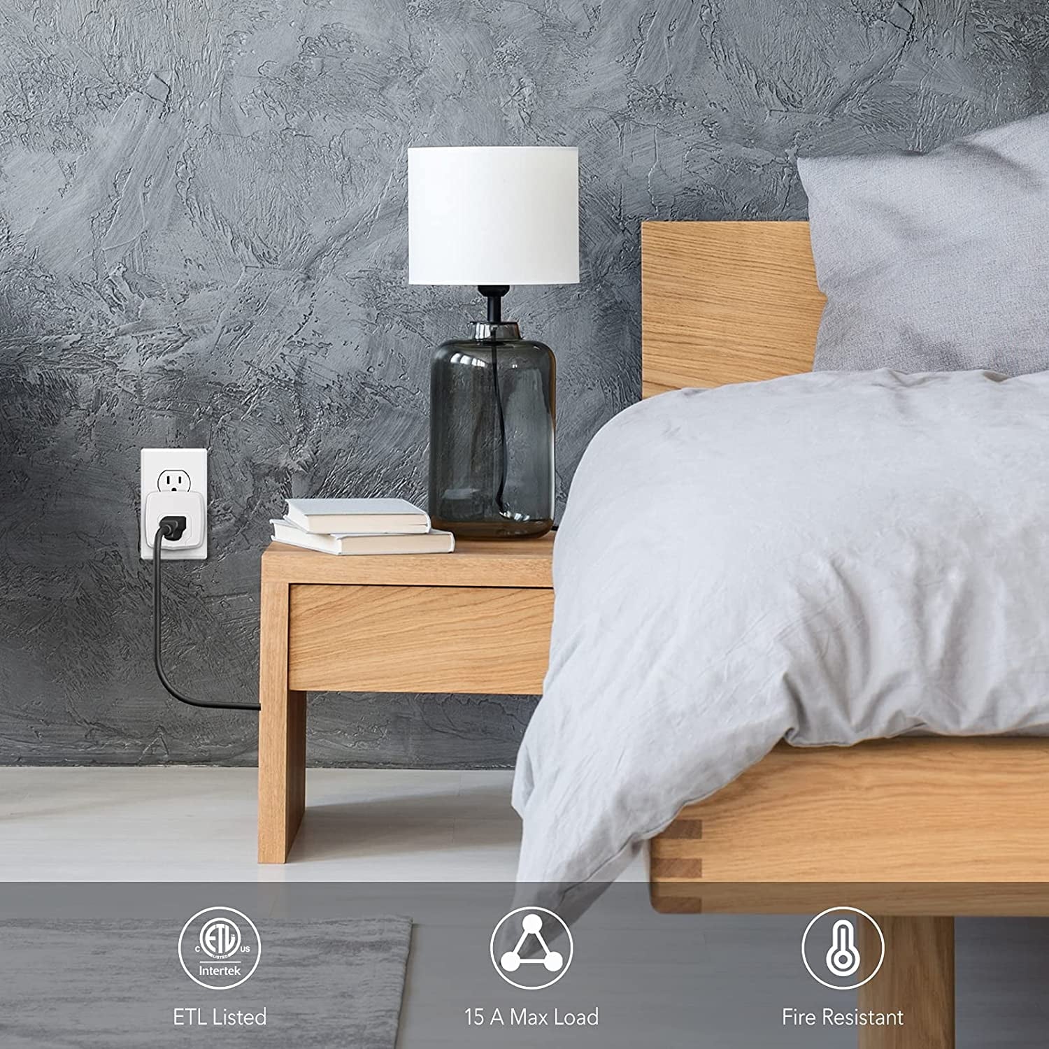 Smart Plug Mini 15A, WiFi Smart Outlet Works with Alexa, Google Home Assistant, Remote Control with Timer Function, No Hub Required,  Certified, 2.4G WiFi Only, 2-Pack