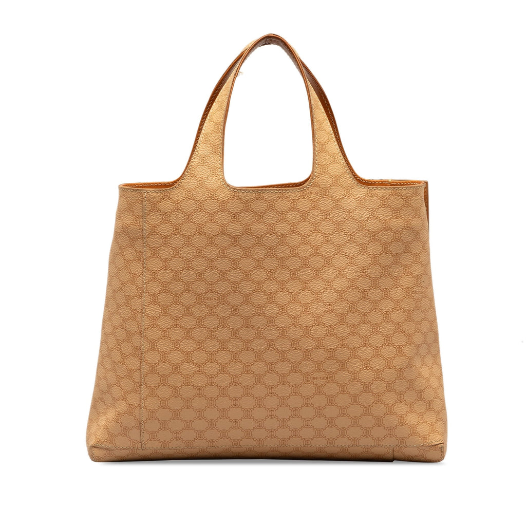 Pre-Owned Authenticated Celine Macadam Tote Bag Coated Canvas Fabric Brown Unisex (Good)