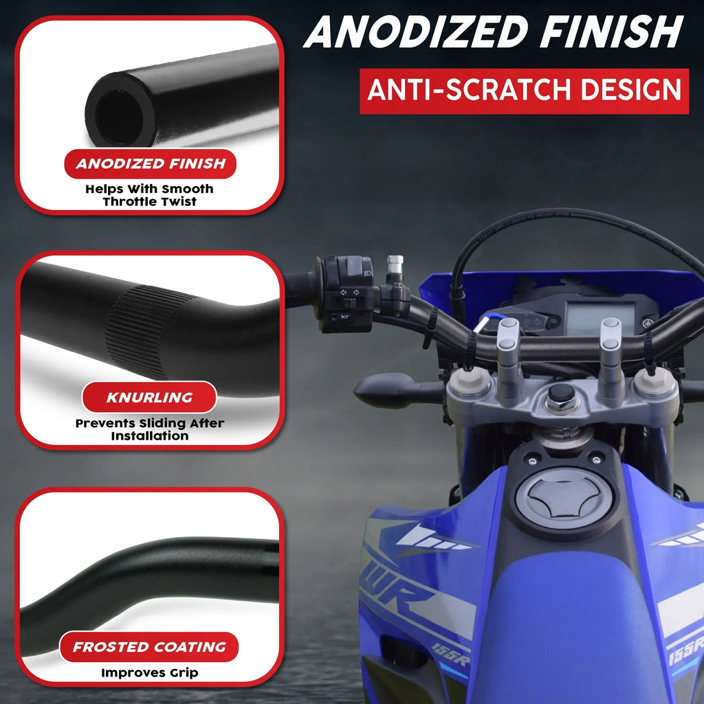 Krator Motorcycle Low-Rise Handlebar 7/8 Inch Compatible with Yamaha Majesty  125 180 200 400