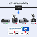 JYX04 Dash Cam Hardwire Kit, ro  3 Lead Hard Wire Kit for M300S Dashcam, Converts 12-24V to 5V/2.5A Low