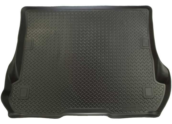 Husky by RealTruck Classic Style Series Cargo Liner Black Compatible with 11-17 Jeep Wrangler 4 Door, 18 Jeep Wrangler  4 Door Compatible with select: 2011,2015-2018 Jeep Wrangler Unlimited