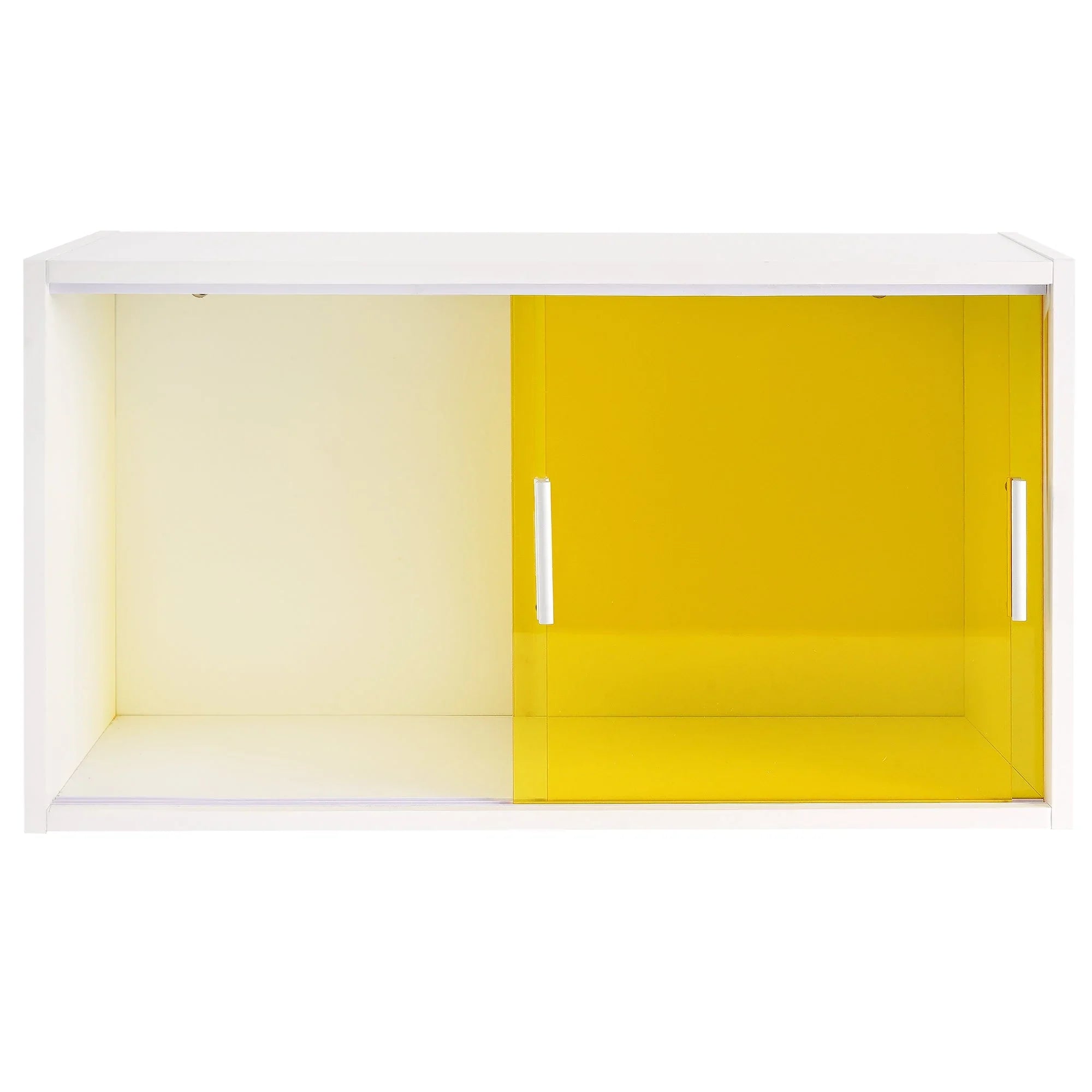 Bathroom Cabinet Wall Mounted, Multipurpose Storage Cabinet with Acrylic Sliding Doors for Bathroom Kitchen Living Room, White