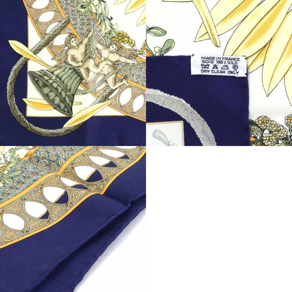 Pre-Owned Hermes  Scarf Petit Carre  Silk Multicolor Unisex e55908 (Good)