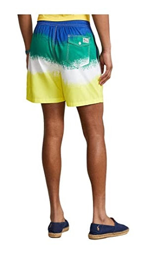 Ralph Lauren Men's Traveler Classic Swim Trunk Yellow Size -Large