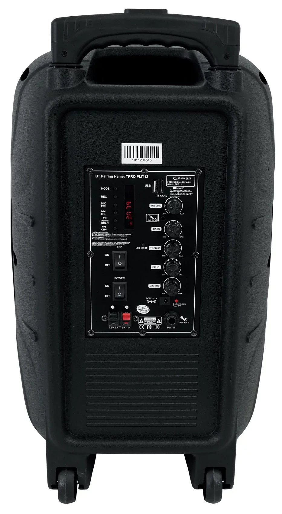 (2) Technical Pro PLIT12 Bluetooth  12" Party Speakers+Wireless Link+Stands