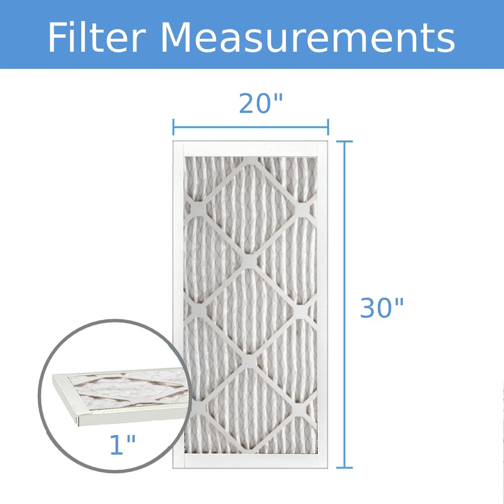 20x30x1, Purolator Hi-E 40 Extended Surface Pleated Air Filter, Mechanical  8, (6 Pack)