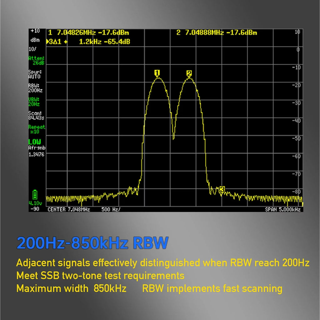 For TinySA  Handheld Tiny Spectrum Analyzer 4"  Touch 100K-5.3GHz