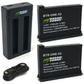 Wasabi Power Battery (2-Pack) and Dual Charger for Insta360  X2 (Not Waterproof)