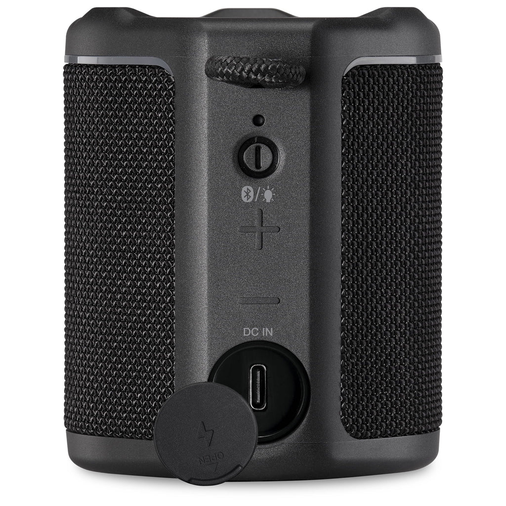 iLive Light up Bluetooth Wireless Waterproof Fabric Speaker, ISBW103B, Black
