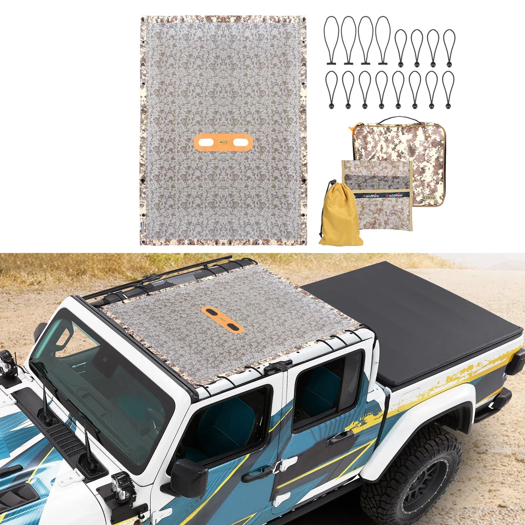 Wrangler Rear Seat Cover Cargo Net with Storage Pouch Bags Trunk Cargo Tool Organizers Backseat Soft-Shell Pet Barrier for