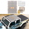 Wrangler Rear Seat Cover Cargo Net with Storage Pouch Bags Trunk Cargo Tool Organizers Backseat Soft-Shell Pet Barrier for