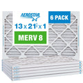 Aerostar 13 x 21 1/2 x 1  8 Pleated Air Filter,  Furnace Air Filter, 6 Pack