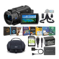 Sony -AX43 4K  Handyman Camcorder with Bag, Tripod and Accessory Bundle