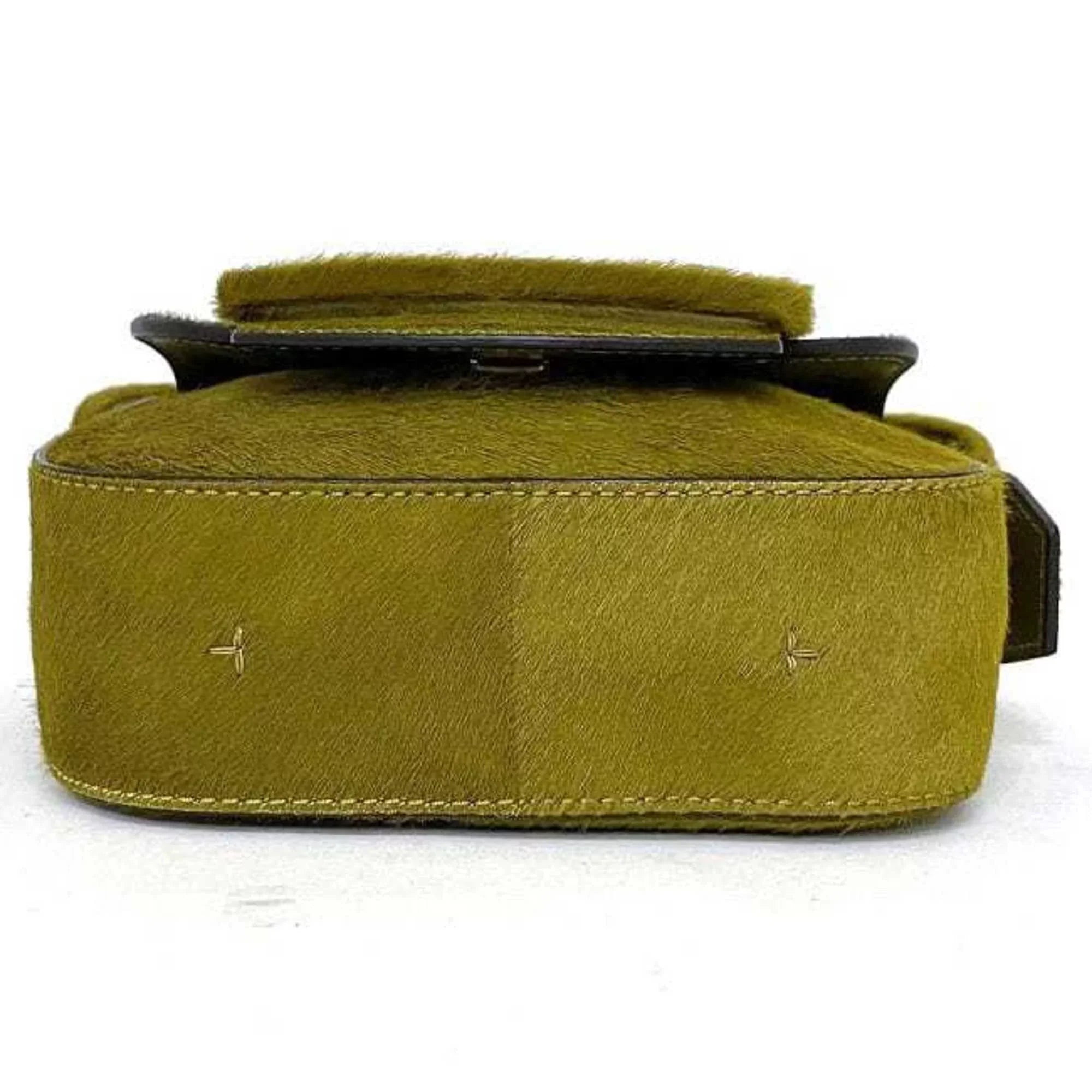 Pre-Owned Tory Burch Bag Green Half Moon Harako Leather   Flap Belt Women's (Good)