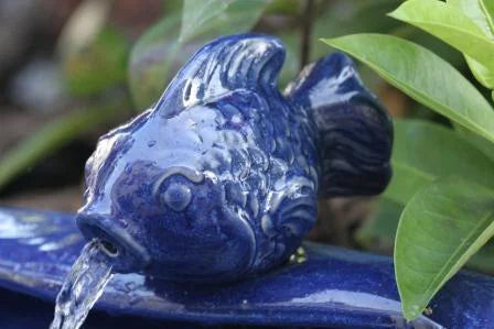 Smart Solar 21372R01 Solar Powered Koi Fountain Bowl with Pump and Filter, Blue