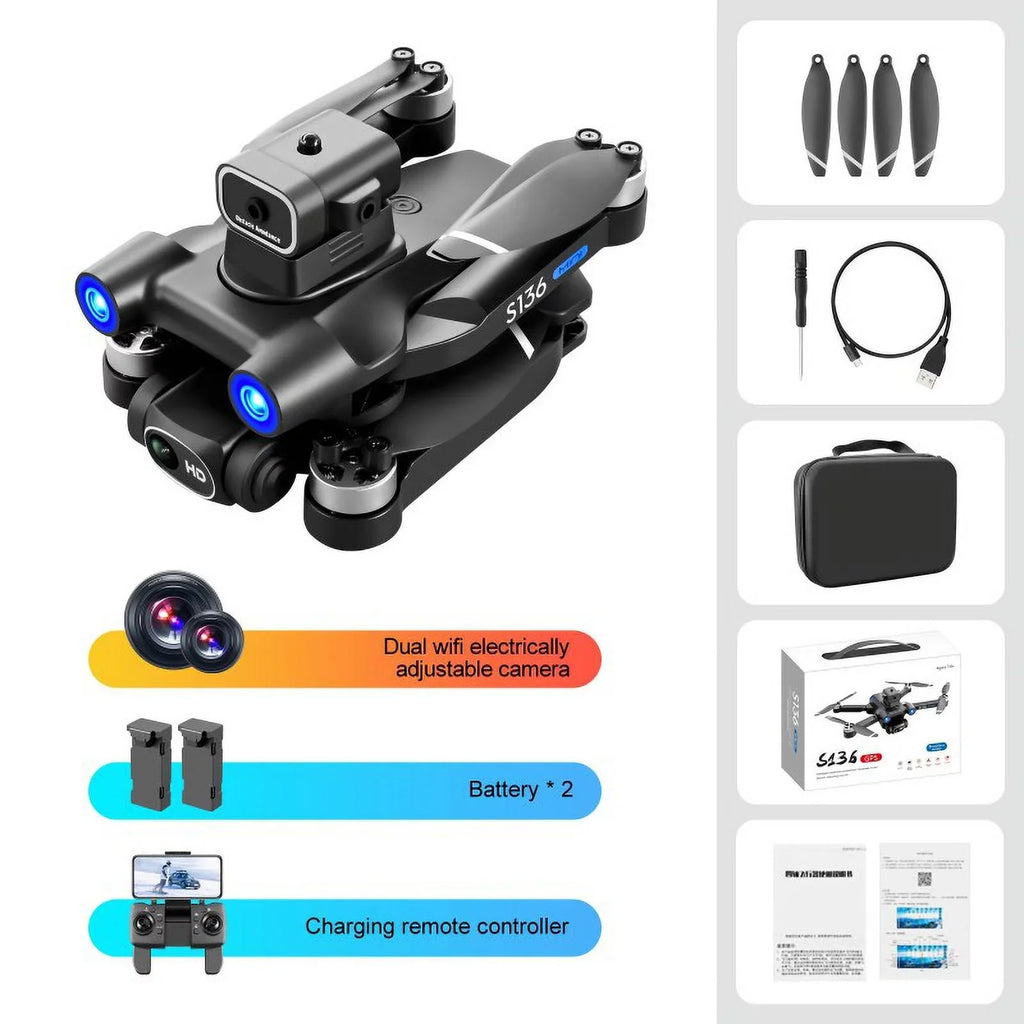 S136 remote control brushless   to avoid obstacles in all directions, and high-definition 4K electric adjustment camera to take aerial photos of aircraft