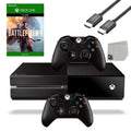 Pre-Owned Microsoft Xbox One Original 500GB Gaming Console Black  Cable 2 Controller Included With Battlefield 1 Game   Bundle (Refurbished: Like New)