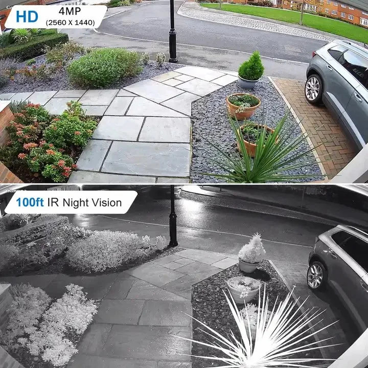 Anpviz 4MP  Camera Outdoor Fixed 2.8mm lens Security camera Built-in Mic Waterproof IP66 H.265 P2P   Night vision Onvif