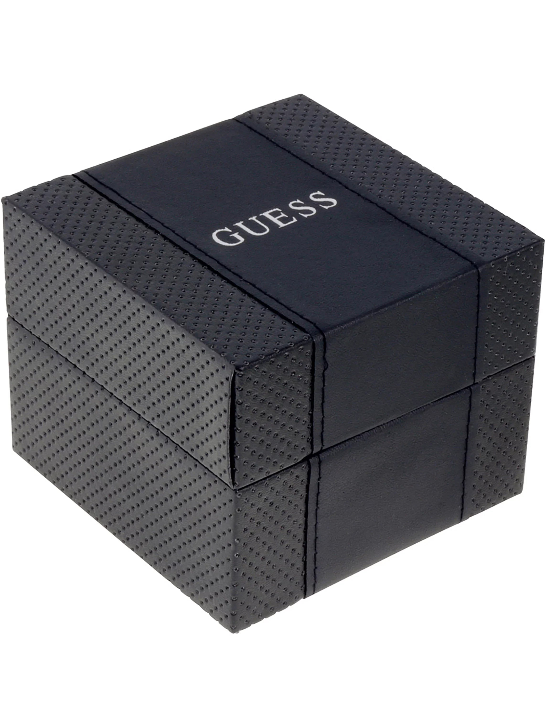 Guess Men's W0076G4, Chronograph,Rose gold tone,dark dial,stainless steel case,leather strap,date,50m