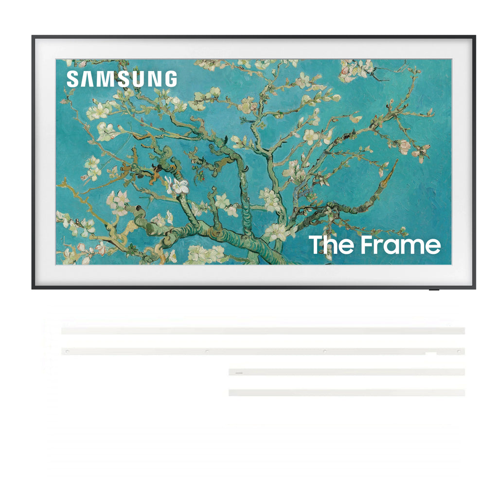 50-Inch Class  The Frame Series - Quantum  Smart  with a Samsung -SCFA50WTB 50" The Frame Customizable Bezel - Modern White (2022)