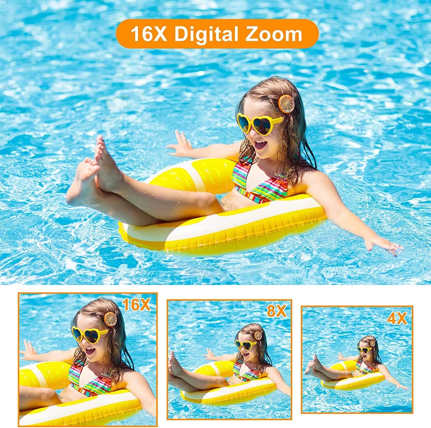 Digital Camera,  1080P Digital Camera for Kids Video Camera with 32GB  16X Digital Zoom, Compact Point