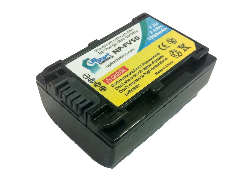 2x Pack - UpStart Battery Sony -SX63 Battery - High Capacity Replacement Sony -FV50 Digital Camera Battery (1050mAh, 7.2V, Lithium-Ion)